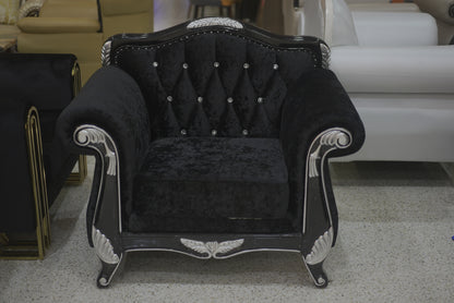 Black Mesh Vintage Frame Sofa Set