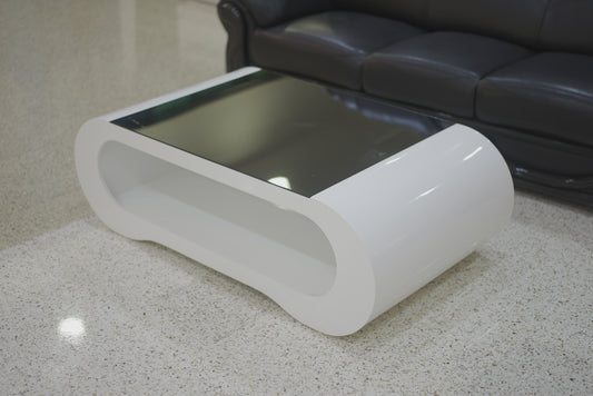 Coffee table with Central Arc-shaped Opening