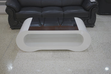 Coffee table with Central Arc-shaped Opening