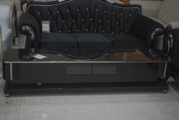 Black 2 Drawers TV Cabinet