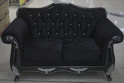 Black Mesh Vintage Frame Sofa Set