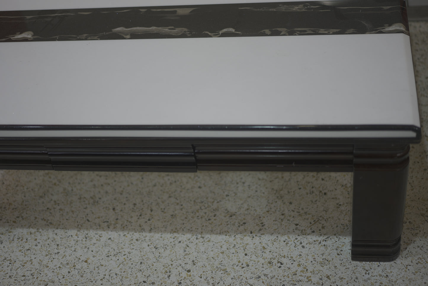 White Black Stone Pattern Coffee Table