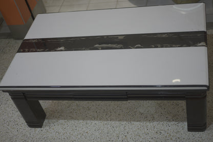 White Black Stone Pattern Coffee Table