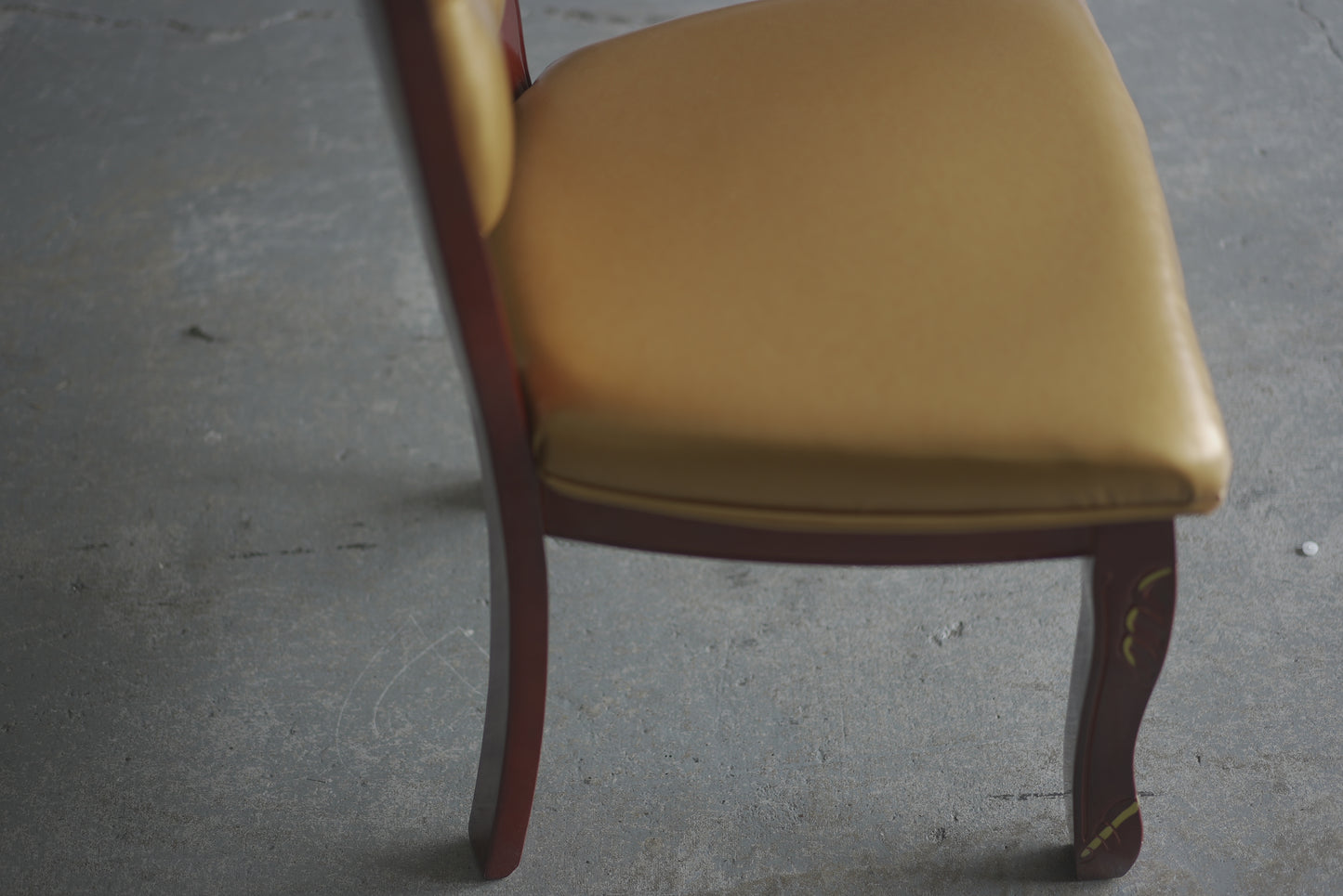 Leather Chair with Pearl Inlays