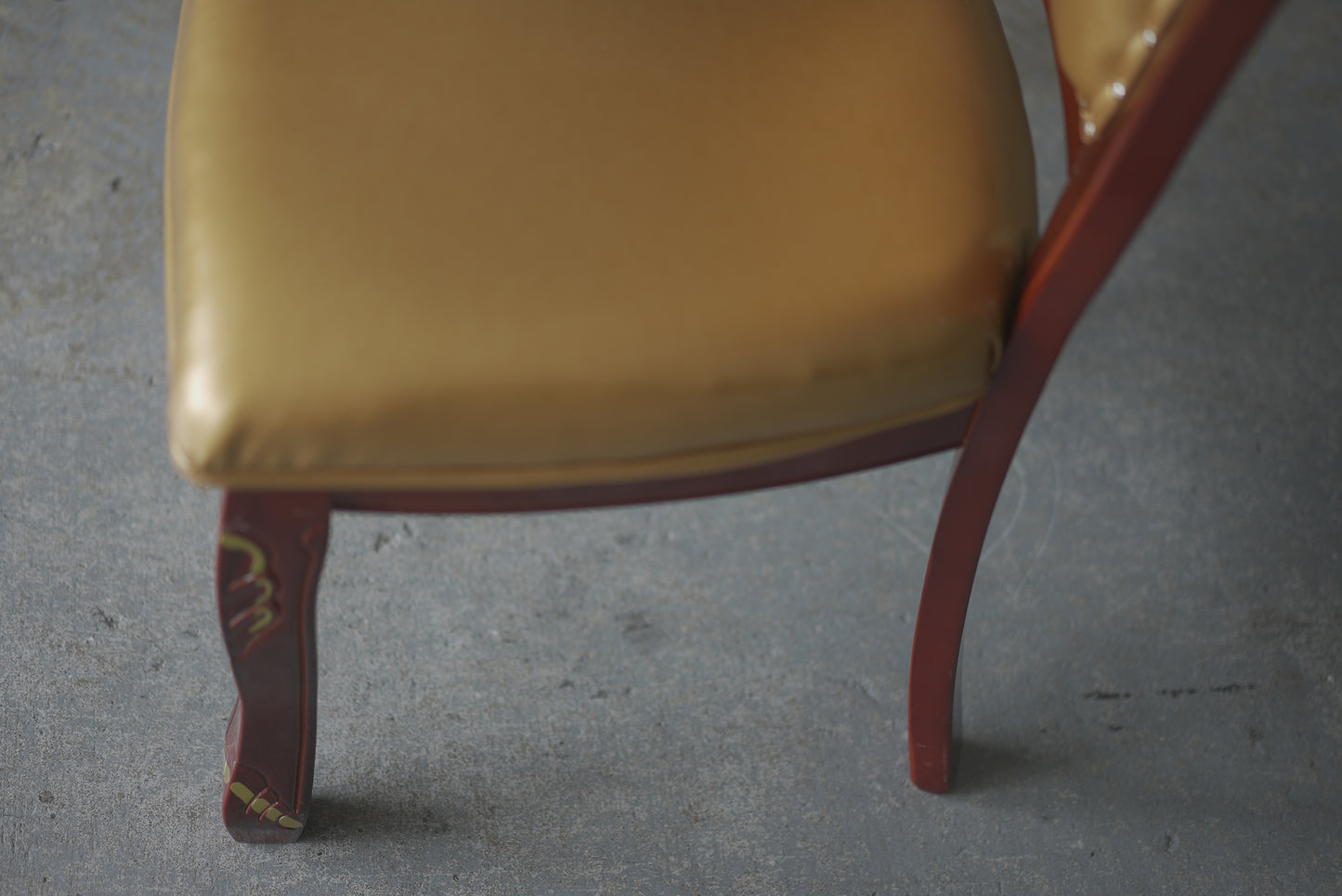 Leather Chair with Pearl Inlays