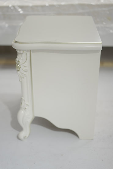 Vintage Bedside Cabinet White