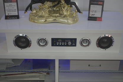 White Double Speakers and Amplifier Set