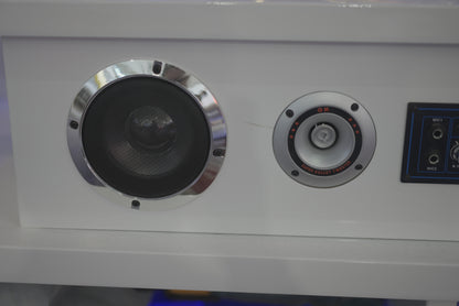 White Double Speakers and Amplifier Set