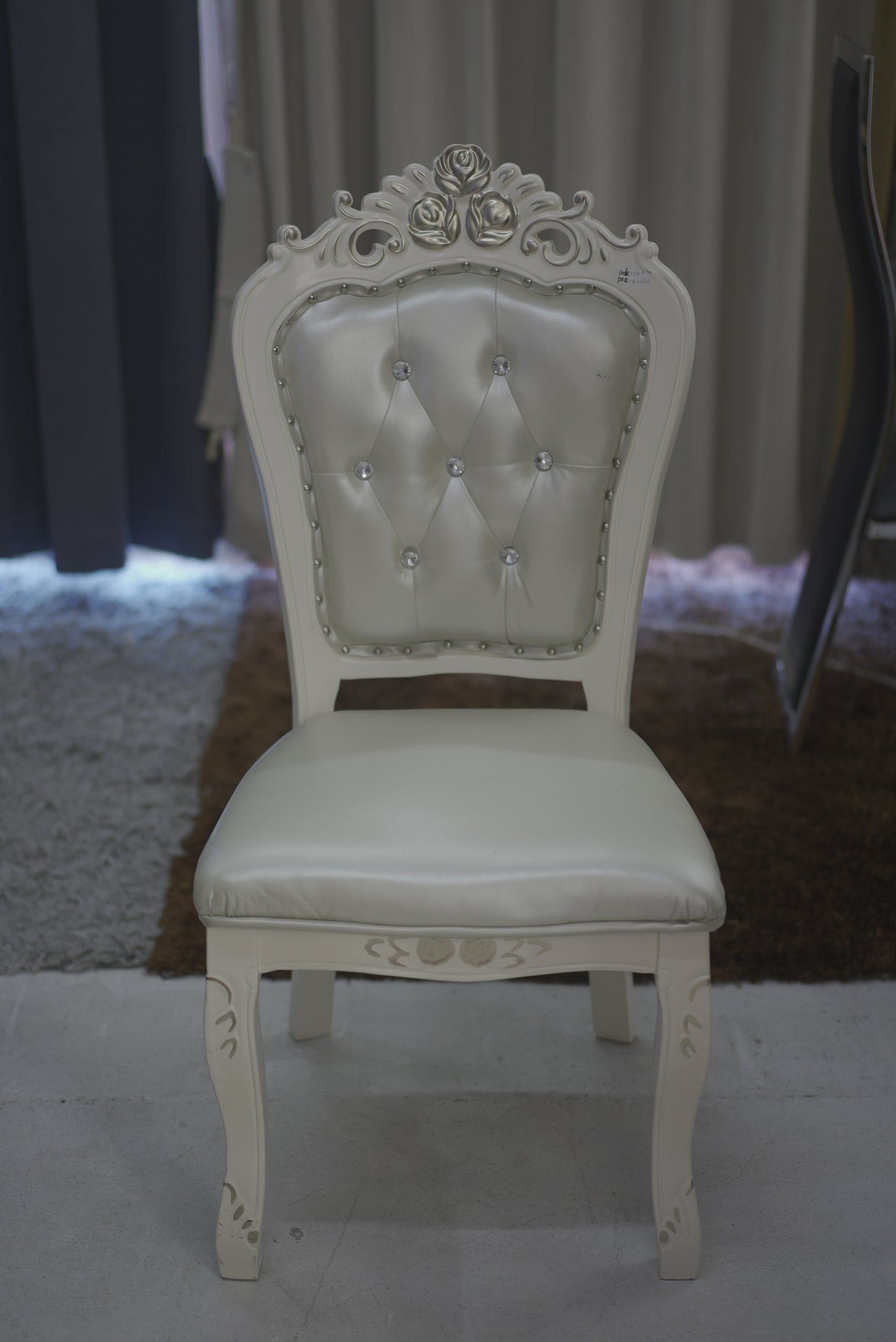 Leather Chair with Pearl Inlays