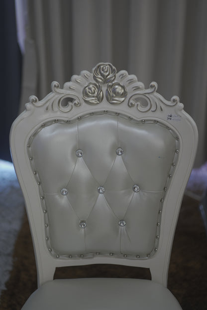 Leather Chair with Pearl Inlays