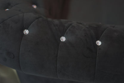 Diamonds Embedded Black Sofa