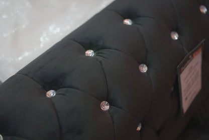 Diamonds Embedded Black Sofa