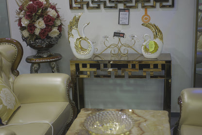 Golden Twist Pattern Hallway Table