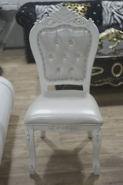 Leather Chair with Pearl Inlays