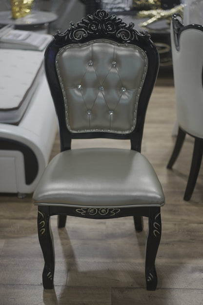 Leather Chair with Pearl Inlays