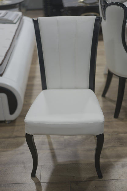 White Black Gird Dining Chair