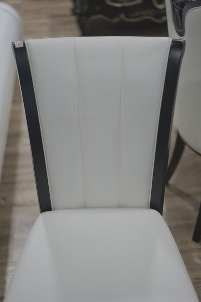 White Black Gird Dining Chair