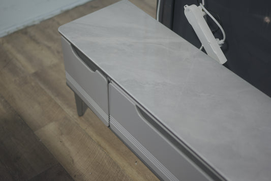 Grey Stone Surface TV Cabinet