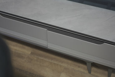 Grey Stone Surface TV Cabinet