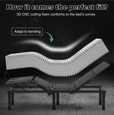 Adjustable Bed Mattress 3D Transformable Cutting Foam Mattress Cool Gel Infused & Bamboo Charcoal Memory Foam Mattress