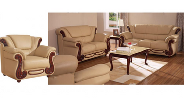 Brown Leather Sofa Set