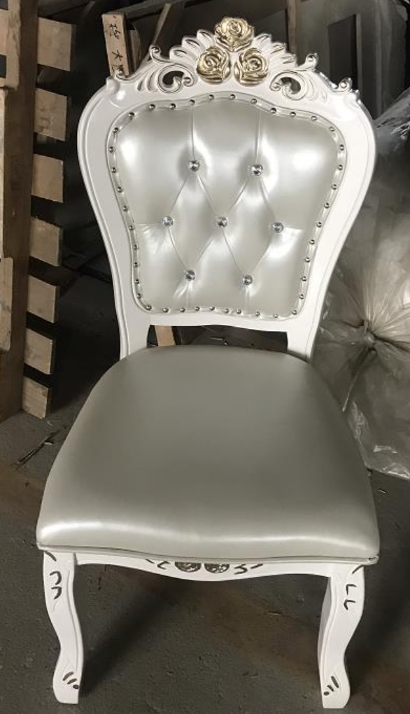 Leather Chair with Pearl Inlays