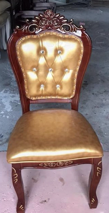 Leather Chair with Pearl Inlays