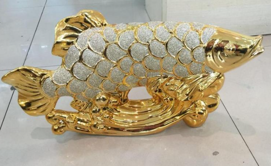 Golden Fish Home Decor Table Decor