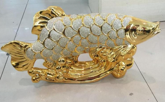 Golden Fish Home Decor Table Decor