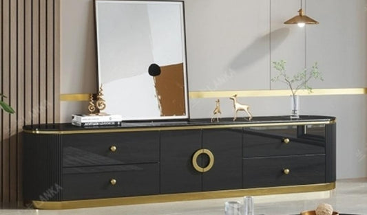 Golden Ring Frame TV Cabinet