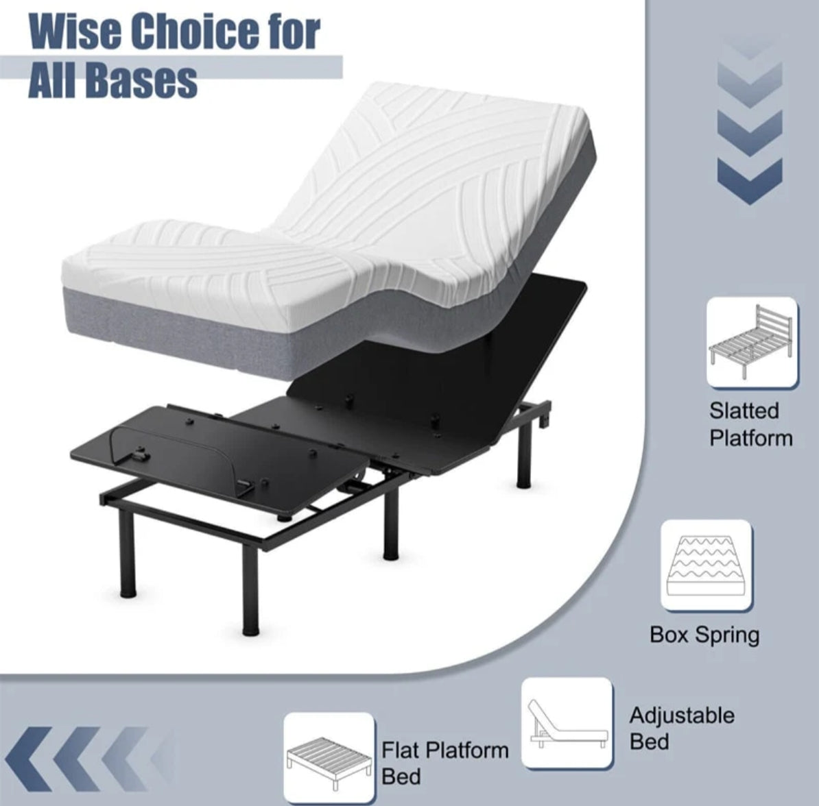 Adjustable Bed Mattress 3D Transformable Cutting Foam Mattress Cool Gel Infused & Bamboo Charcoal Memory Foam Mattress