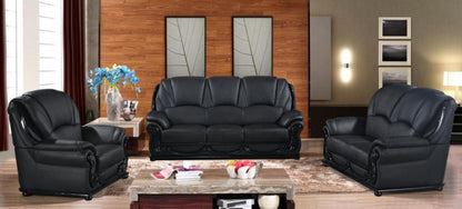 Black Shinny Leather Sofa